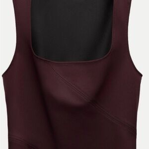 Zara Burgundy Crop Top